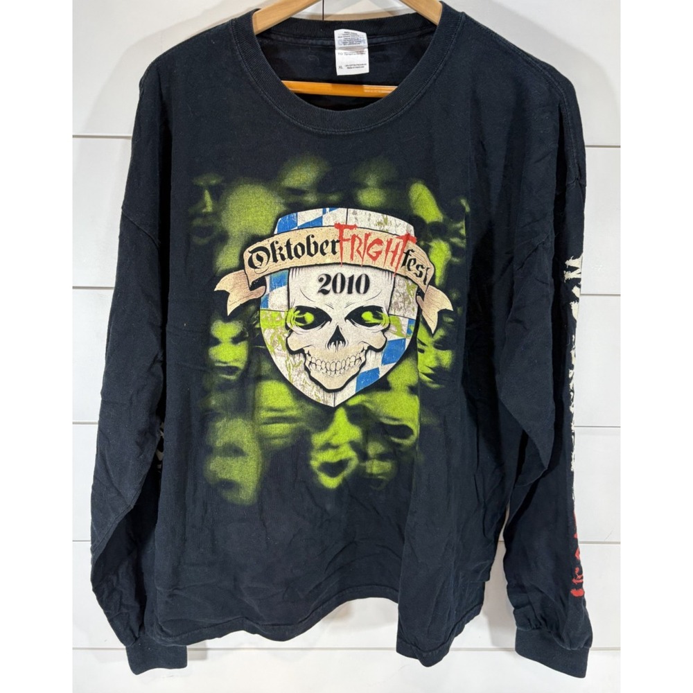 Halloween Long Sleeve Black T Shirt Oktober Fright Fest Size XL 2010 Las Vegas